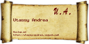 Utassy Andrea névjegykártya